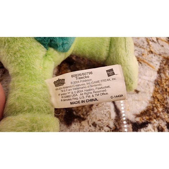 Vintage 2004 Pokémon Hasbro Generation 3 Treecko Starter 10” Plush Retired Retro - Picture 5 of 5